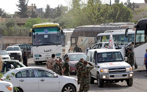evacuación de la ciudad siria de Duma